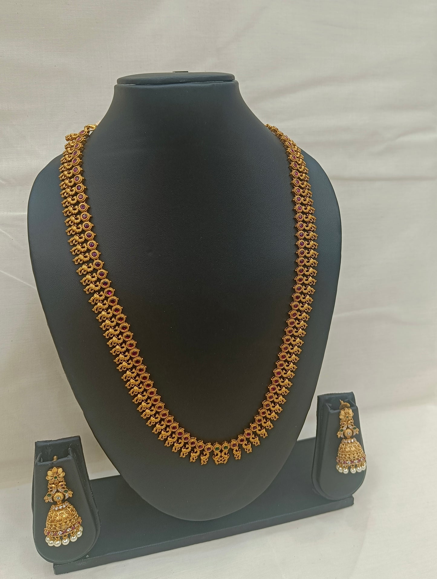 ✨ Antique Lakshmi Kasu Mala Necklace Set ✨